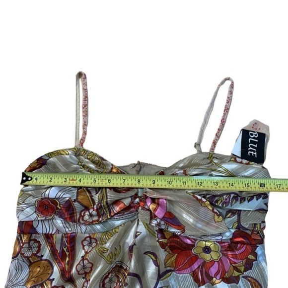 New Floral Sleeveless Eva Blue Dress Size 12 - Picture 10 of 11